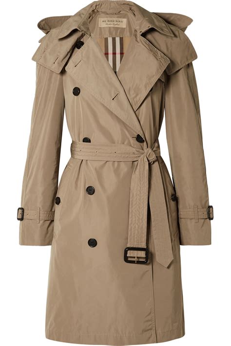 older style burberry trench with hood and lining mid leg|Burberry trench coats outlet.